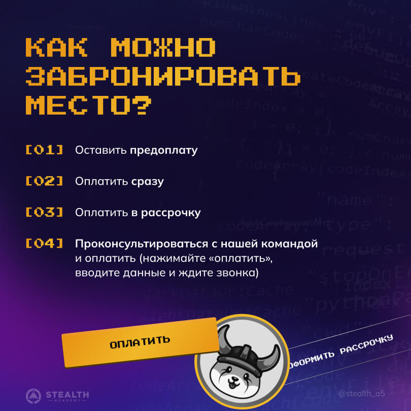 STEALTH ACADEMY — слайд 22